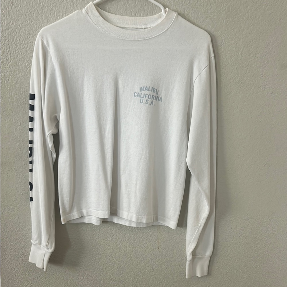 White Long Sleeve Graphic Tee